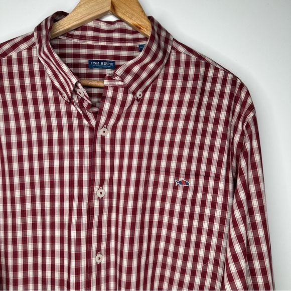 Fish Hippie Plaid Button Down shirt Size XL - Picture 1 of 7